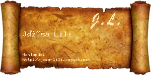 Jósa Lili névjegykártya