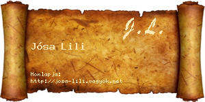 Jósa Lili névjegykártya