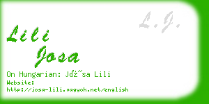 lili josa business card
